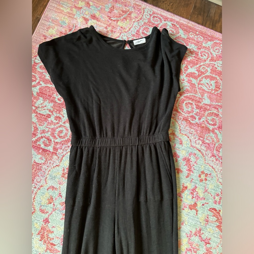 CJLA CARLY JEAN Knit Black Jumpsuit Large